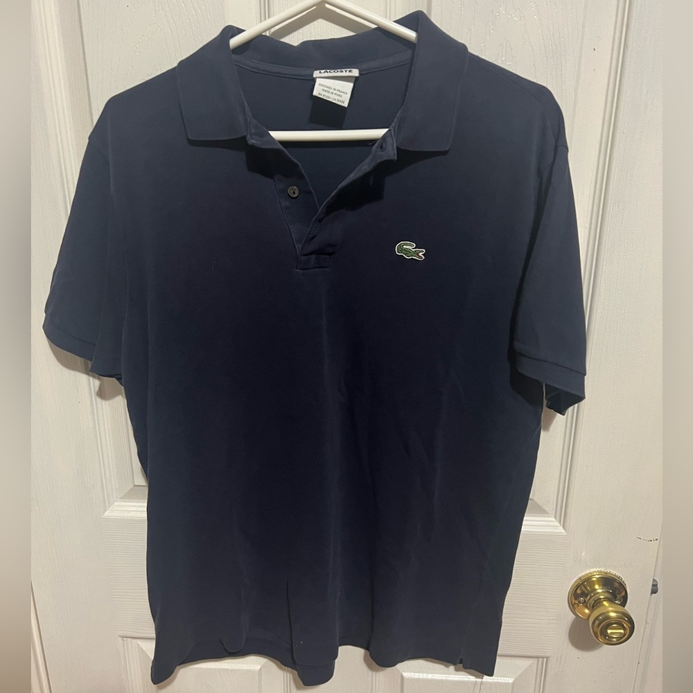 Lacoste Navy Blue Polo Shirt